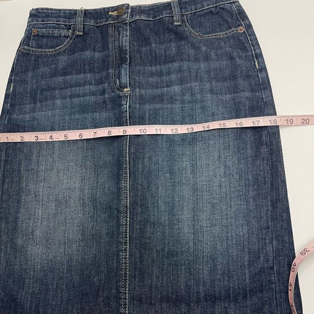Boden Denim Dark Wash Knee Length Jean Skirt Size 8 - Picture 6 of 9